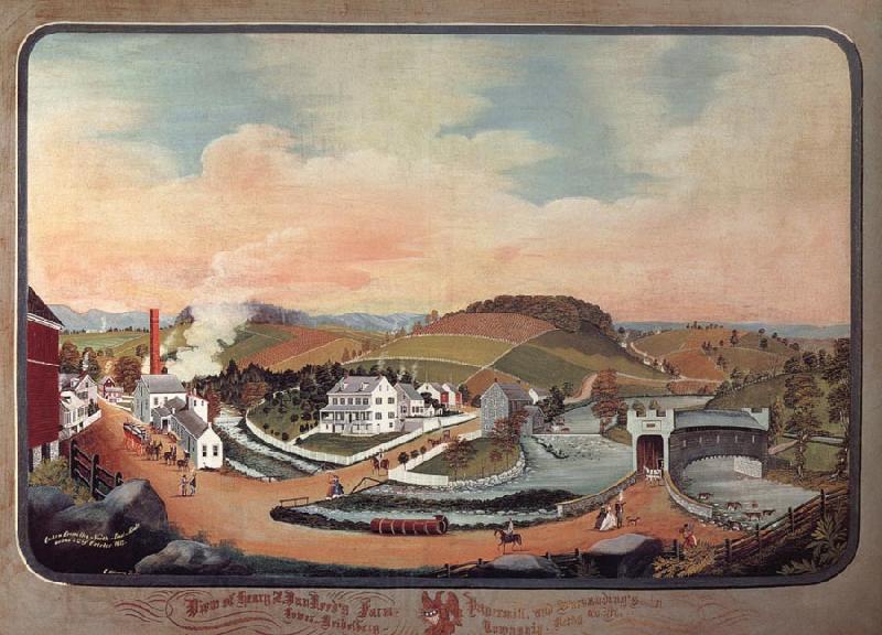 Hofmann Charles C. View of Henry Z.Van Reed's Farm,Papermill and Surroudings